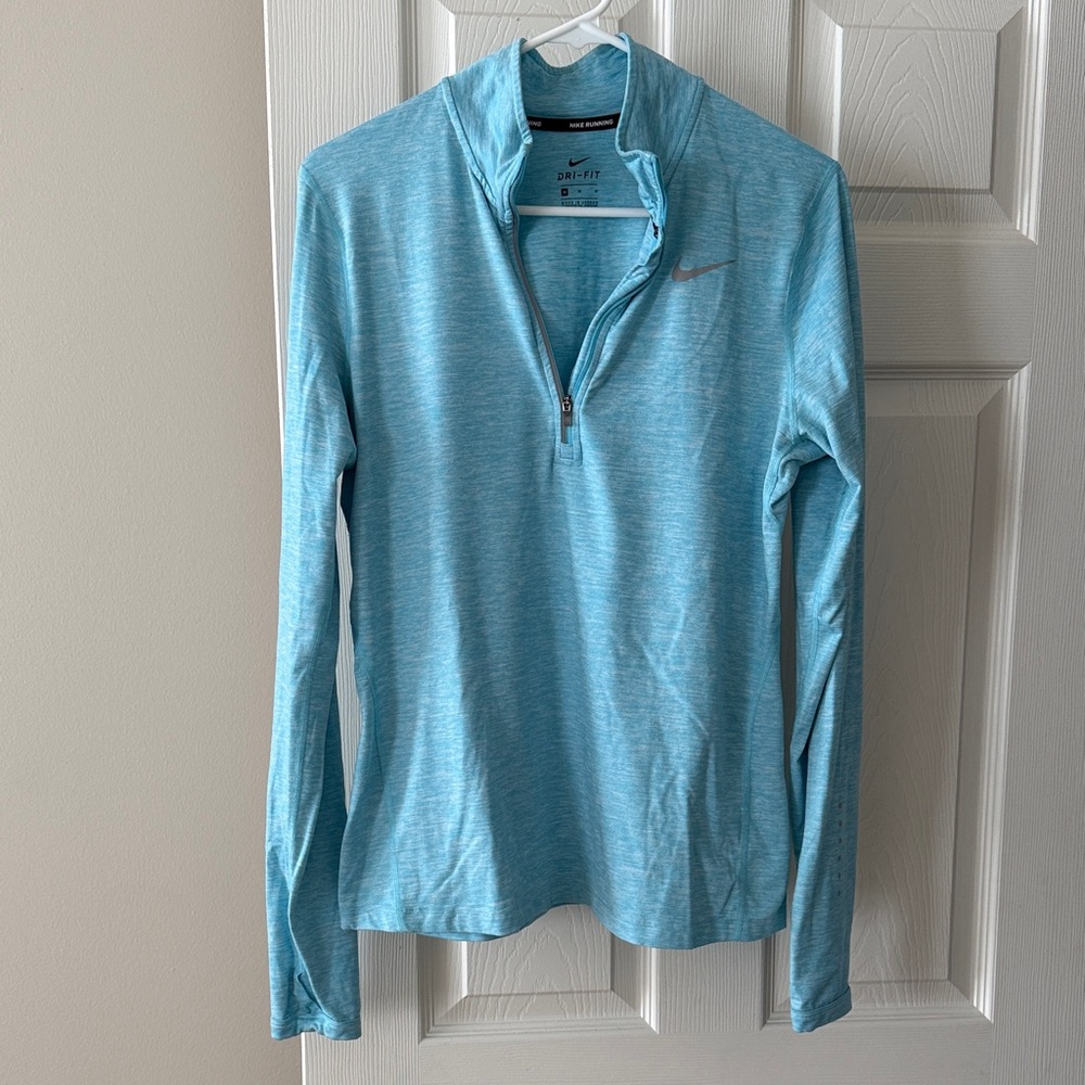Nike Light Blue Quarter-Zip Top